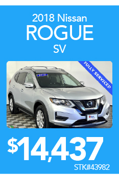 2018 Nissan Rogue SV Stk#43982 $14,437 
