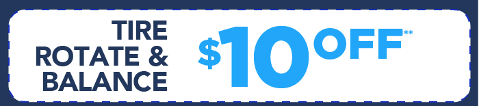 Tire Rotate and Balance $10.00 Off 
